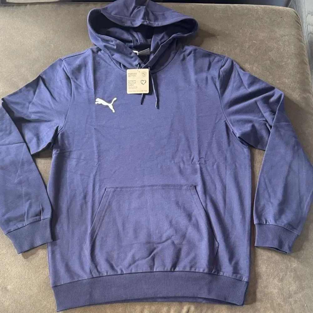 Men’s Puma Team Goal Casual Hoodie Navy Blue Medium NWT